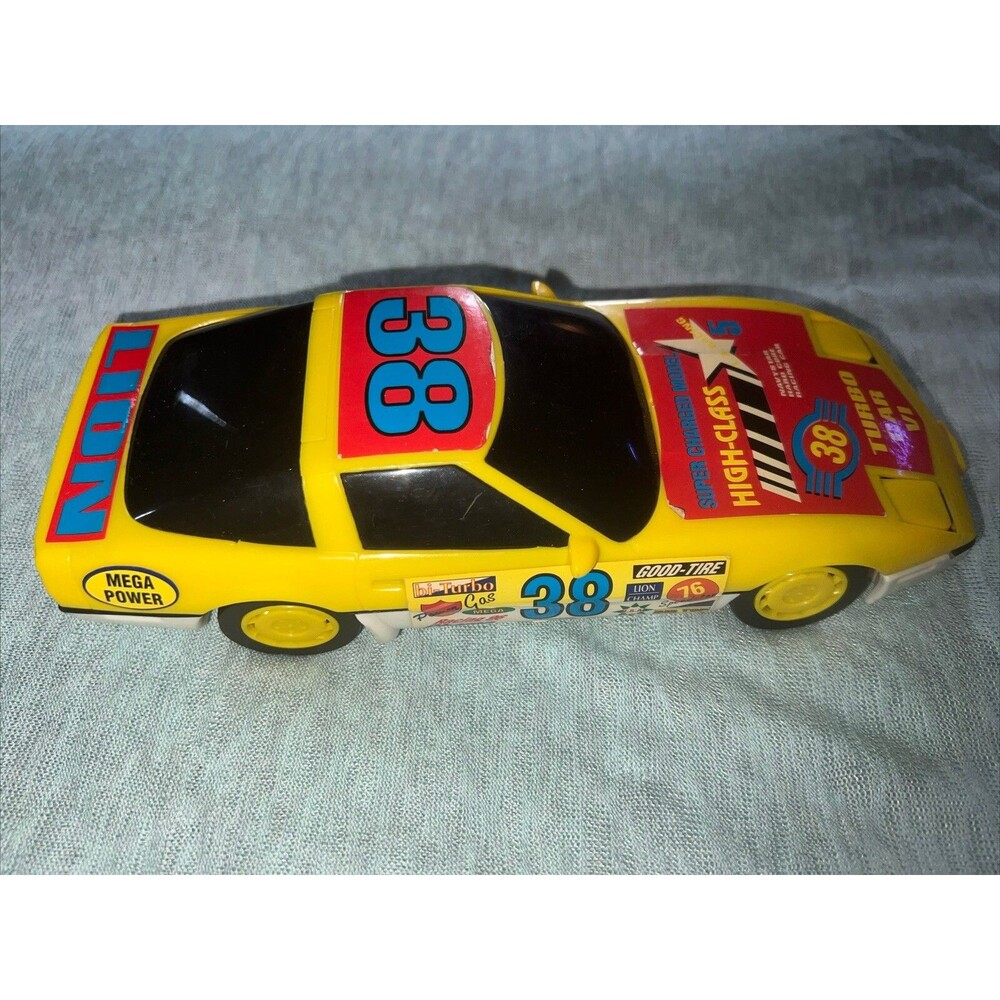 Turbo Car 38 Vintage NavyStar Yellow Corvette 9" Preowned Toy Collectable